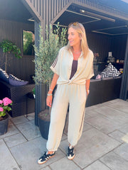 Stone Two Stripe Co-Ord Nikki