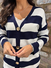 Navy Stripe Cardigan Chloe