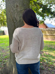 Stone Pointelle Panel Knit Angela