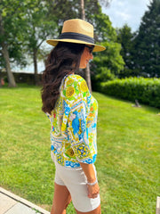 Multicolour Sicilian Summer Knit Top Dawn