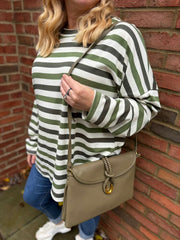 Green Stripe Long Sleeve Top Yasmin