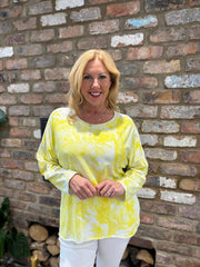 Yellow Tie-Dye Long Sleeve Top Alexis