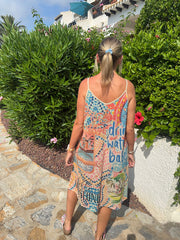 Cherry Print Shimmer Dress Tatiana