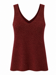 Wine Shimmer Knit Vest Palmer