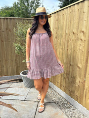 Chocolate Striped Dress Trinity