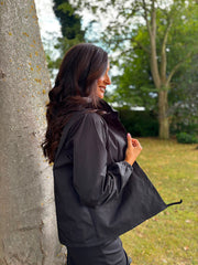 Black High Neck Jacket Mila