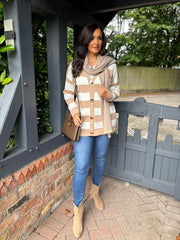 Camel Stripe Cardigan Chloe