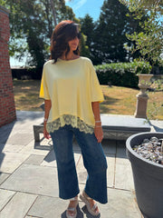 Lemon Lace Hem Tee Beryl