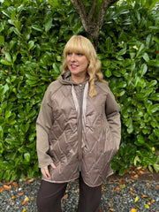 Mocha Quilted Jacket Eden