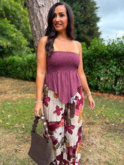 Wine Handkerchief Tube Top Tina