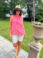 Coral Leopard Top Tiana