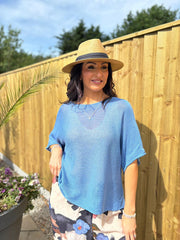 Denim Cotton Reverse Seam Knit Jo