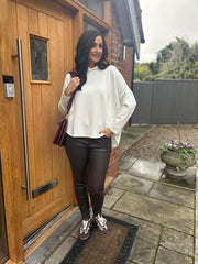 Winter White Hooded Sweat Top Ada