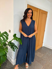 Navy Wide Leg Jumpsuit Kaylee