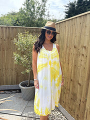 Yellow Tie Dye Dress Krystal