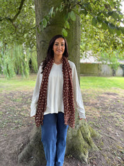 Antique Cream Fringed Neck Top Donna