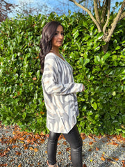 Charcoal Soft Touch Tiger Print Knit Ava