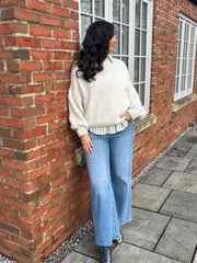 Antique Cream Crew Neck Knit Katya