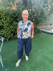 Navy Floral Top Justine