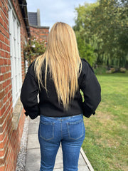 Black Double-Breasted Short Coat