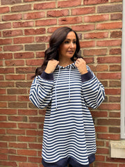 Navy Striped Hoodie Eleanor