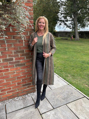 Green Pattern Stripe Shimmer Cardigan Freya