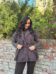 Chocolate Quilted Gilet Hollie
