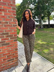 Chocolate Soft Cord Hooded Jacket Trina