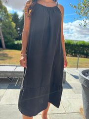 Chocolate Bubble Cotton Dress Athena