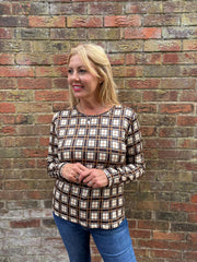 Stone Tartan Super Soft Round Neck