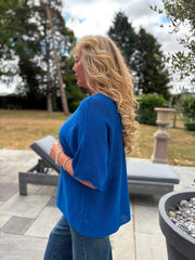 Royal Blue Reverse Seam Knit Georgina