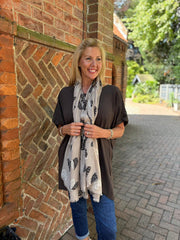 Stone Animal Heart Raw Edge Scarf