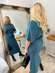 Teal Soft Knit Dress Emily