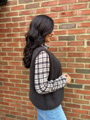 Chocolate Sherpa Gilet Kiera