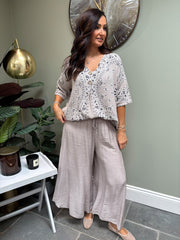 Stone Paisley Bubble Cotton Top Quinley
