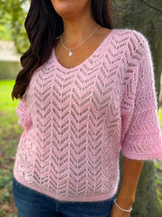 Pink Soft Chevron Knit Ensley