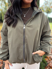Khaki Lightweight Hooded Jacket Lottie