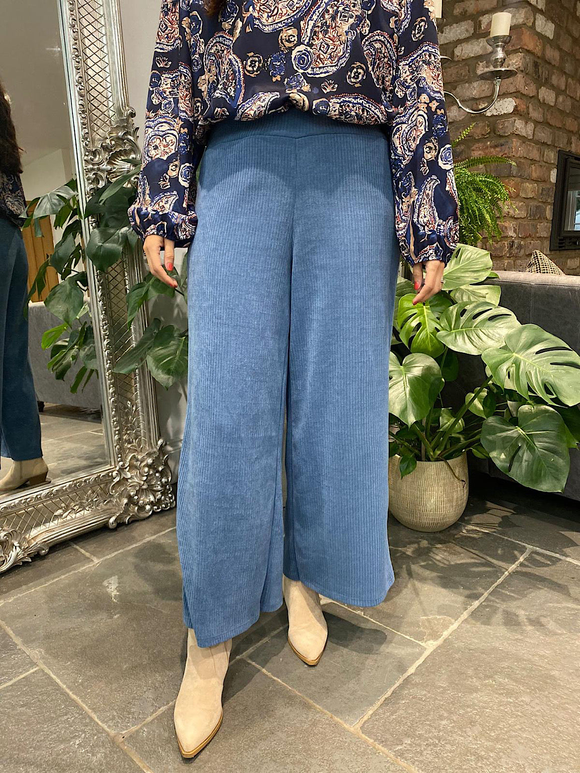 The Araya High Waist Chambray Pants • Impressions Online Boutique