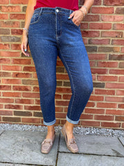 Denim Diamante Straight Leg Jeans