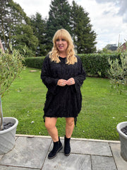 Black Distressed Hooded Sweatshirt Maya