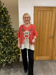 Red Rudolf Shimmer Top Robyn