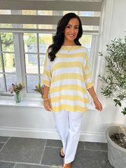 Butter Yellow Stripe Knit Karina