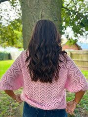 Pink Soft Chevron Knit Ensley