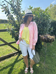 Pink Gingham Checked Shirt Zaria
