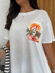 White Mystical Sunburst Tee Brianna