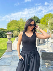 Black Shimmer Knit Vest Palmer