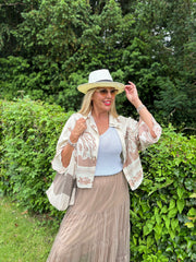 Tan Coastal Print Shirt Elsa