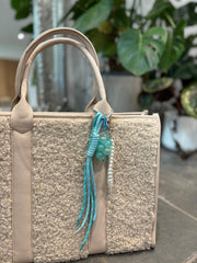 Teal Pearl key chain