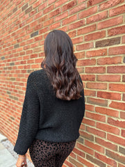 Black Popcorn Knit Martha