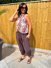 Stone Paisley Halter Neck Top Jessie